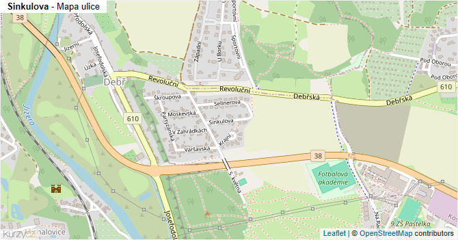 Sinkulova - mapa ulice