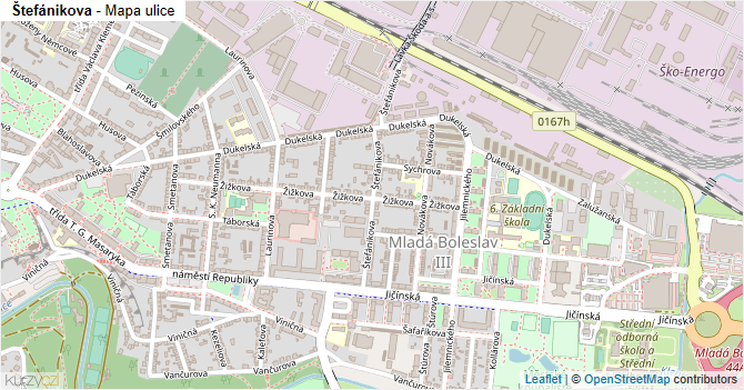 Štefánikova - mapa ulice