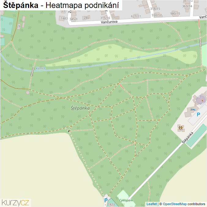 Mapa Štěpánka - Firmy v ulici.