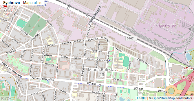 Sychrova - mapa ulice