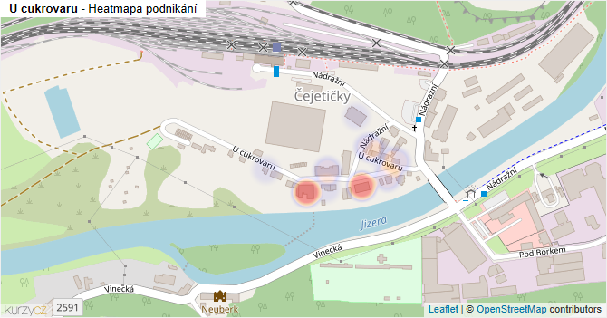 U cukrovaru - mapa podnikání