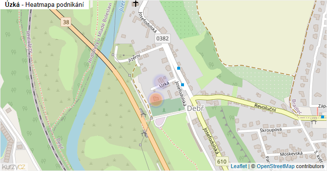 Úzká - mapa podnikání