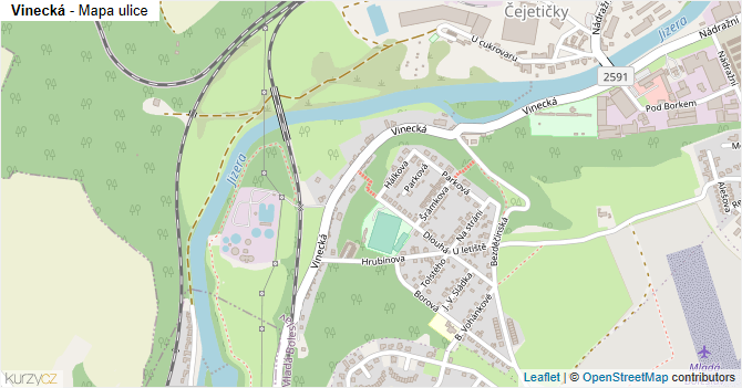 Vinecká - mapa ulice