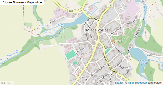 Aloise Mareše - mapa ulice