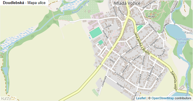 Doudlebská - mapa ulice