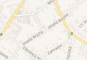 Josefa Bricha v obci Mladá Vožice - mapa ulice