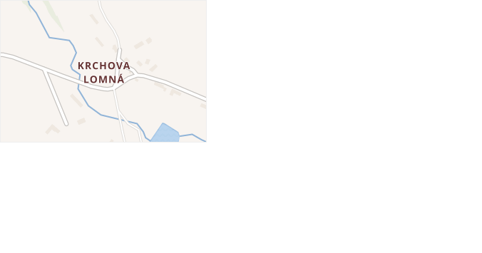 Krchova Lomná v obci Mladá Vožice - mapa části obce