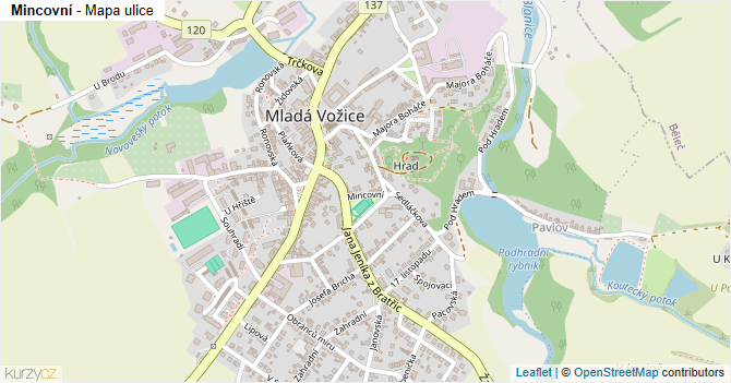 Mincovní - mapa ulice