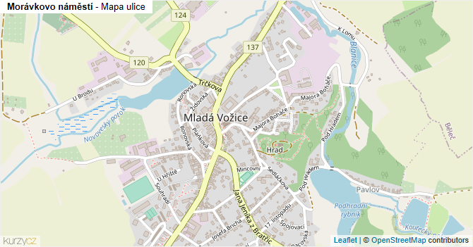 Morávkovo náměstí - mapa ulice
