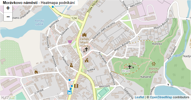 Morávkovo náměstí - mapa podnikání