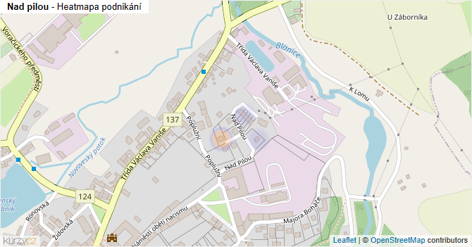 Nad pilou - mapa podnikání
