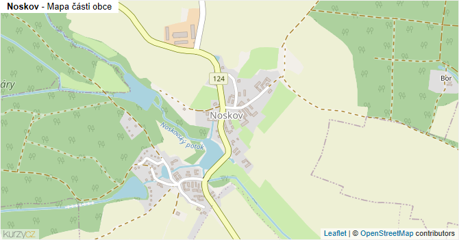 Noskov - mapa části obce
