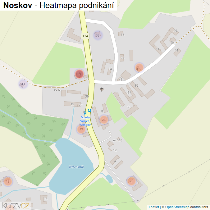 Mapa Noskov - Firmy v části obce.
