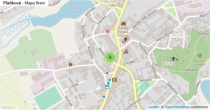 Plaňková - mapa firem