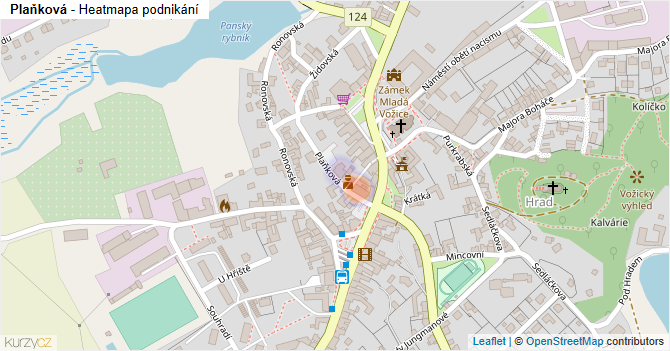 Plaňková - mapa podnikání
