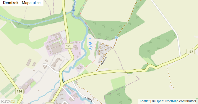 Remízek - mapa ulice
