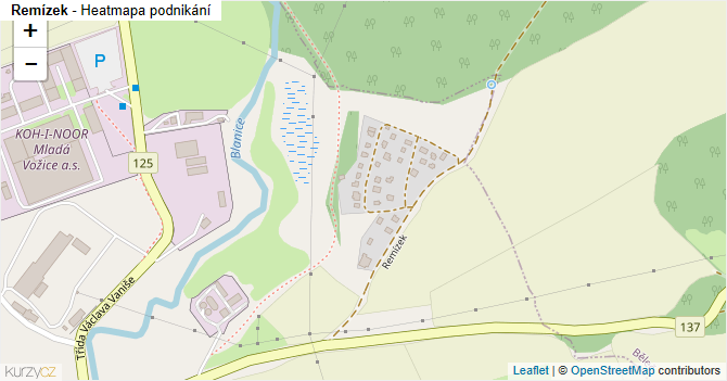 Remízek - mapa podnikání