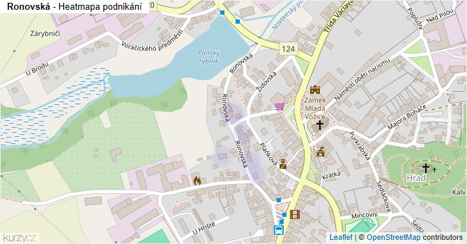 Ronovská - mapa podnikání