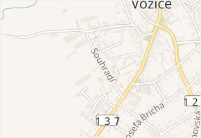 Souhradí v obci Mladá Vožice - mapa ulice