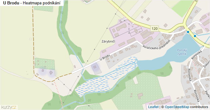 U Brodu - mapa podnikání