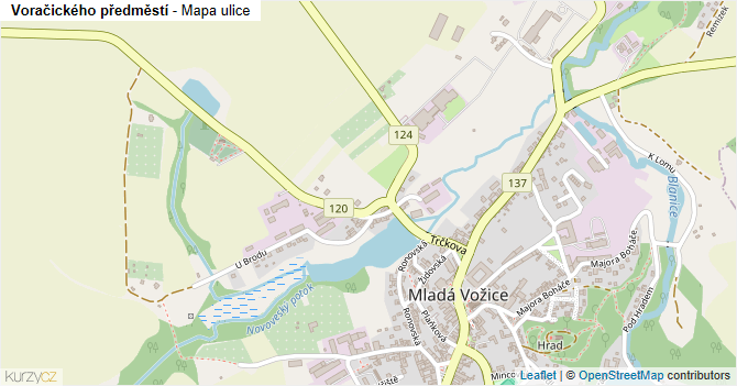 Voračického předměstí - mapa ulice