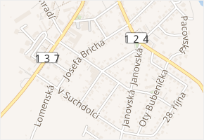 Zahradní v obci Mladá Vožice - mapa ulice