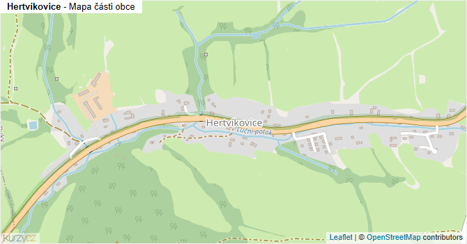 Hertvíkovice - mapa části obce