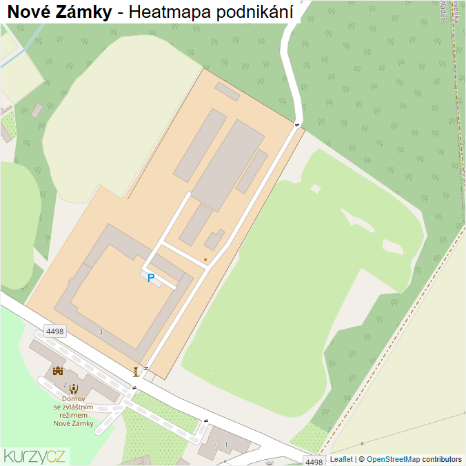 Mapa Nové Zámky - Firmy v části obce.