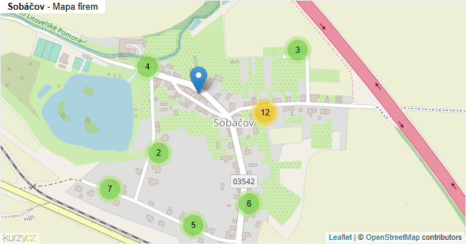 Sobáčov - mapa firem