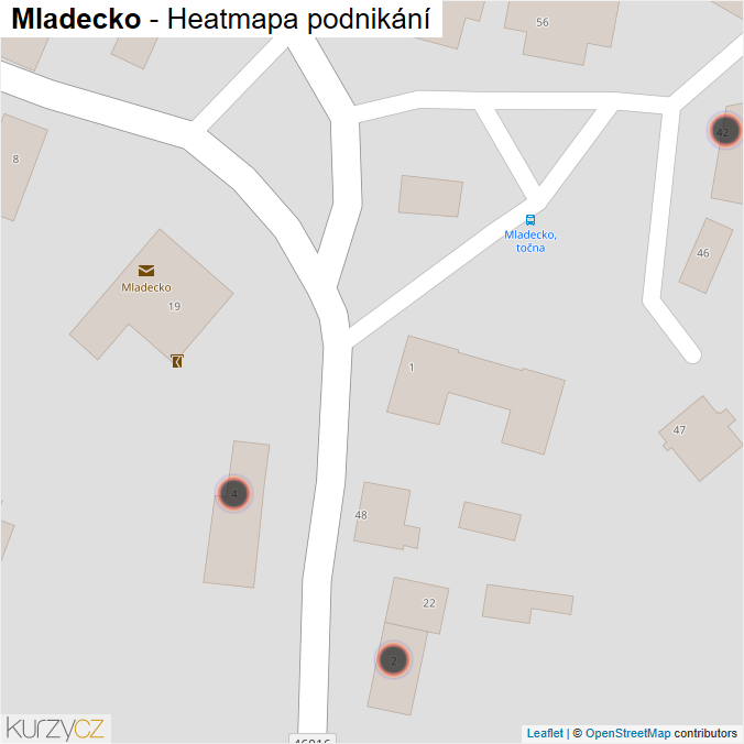 Mapa Mladecko - Firmy v obci.