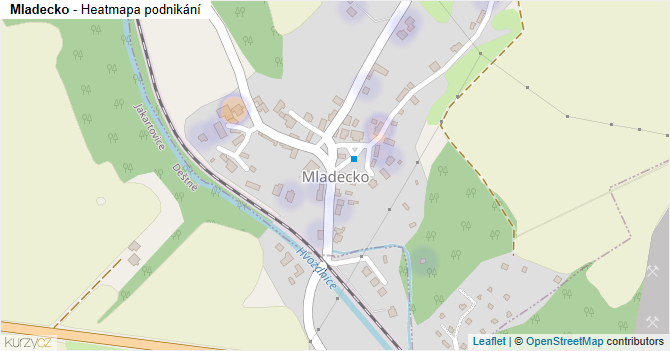 Mladecko - mapa podnikání
