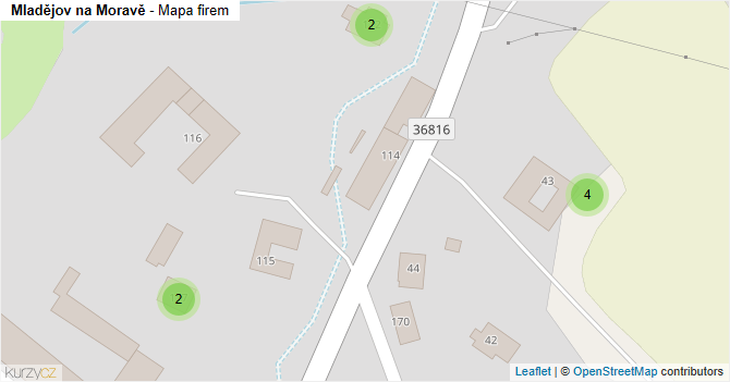 Mladějov na Moravě - mapa firem