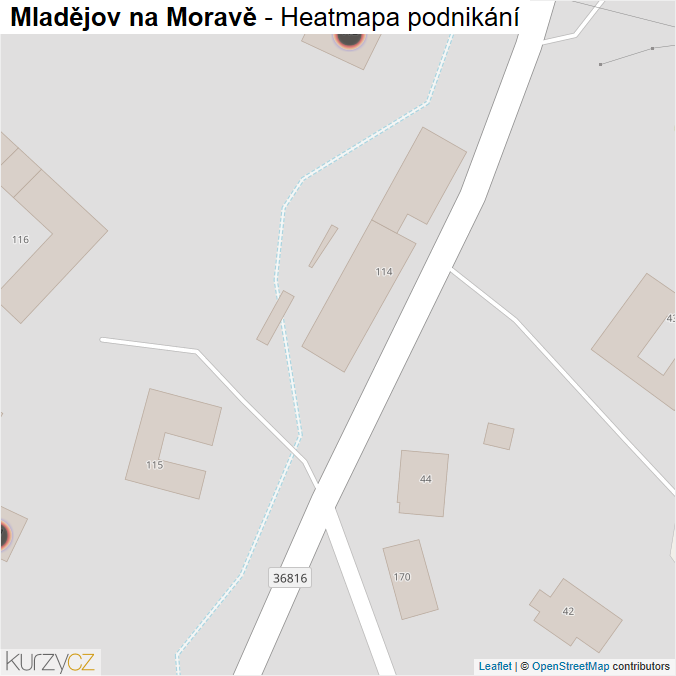 Mapa Mladějov na Moravě - Firmy v obci.