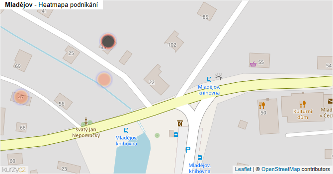 Mladějov - mapa podnikání