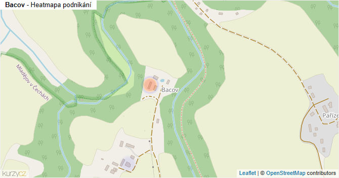 Bacov - mapa podnikání