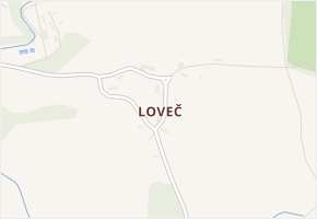 Loveč v obci Mladějov - mapa části obce