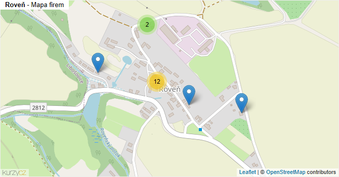 Roveň - mapa firem