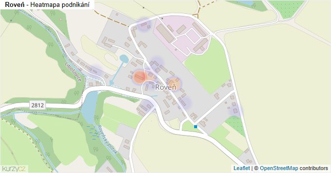 Roveň - mapa podnikání
