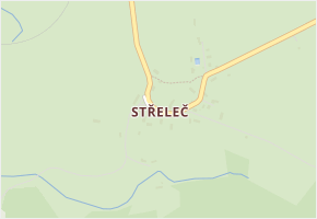 Střeleč v obci Mladějov - mapa části obce