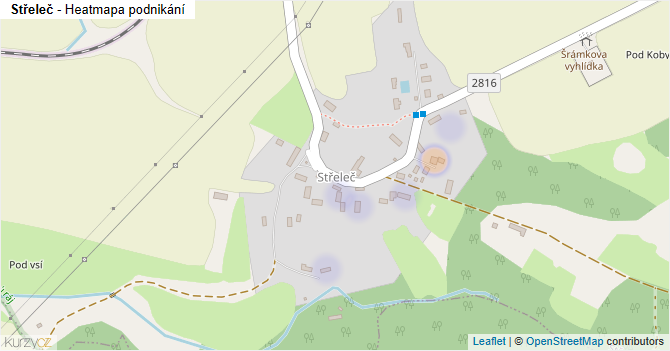 Střeleč - mapa podnikání