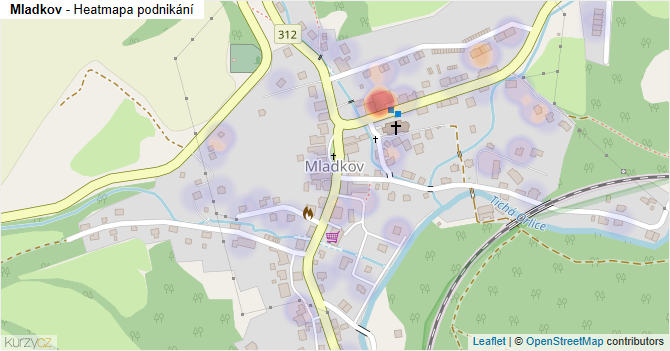 Mladkov - mapa podnikání