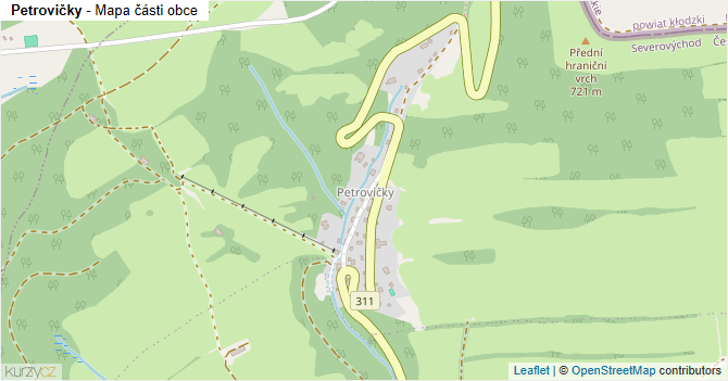Petrovičky - mapa části obce