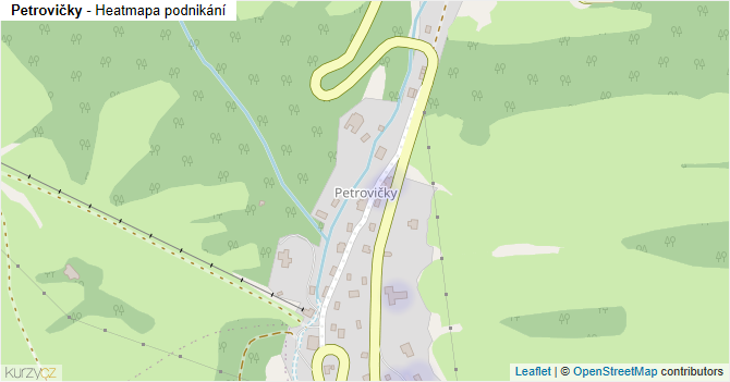 Petrovičky - mapa podnikání
