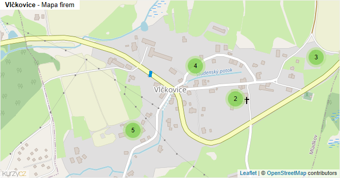 Vlčkovice - mapa firem