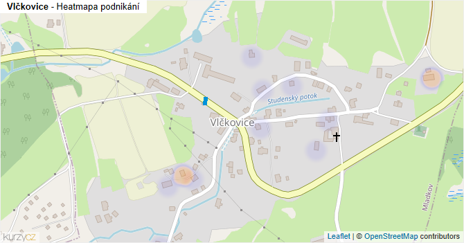 Vlčkovice - mapa podnikání
