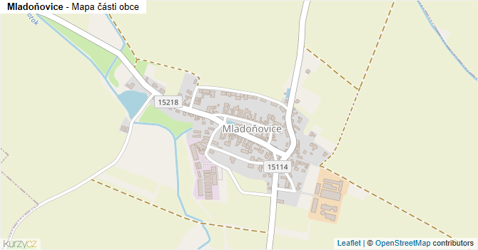 Mladoňovice - mapa části obce