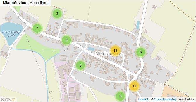 Mladoňovice - mapa firem