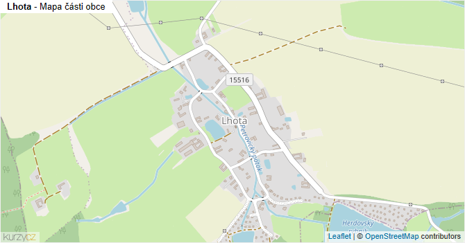 Lhota - mapa části obce