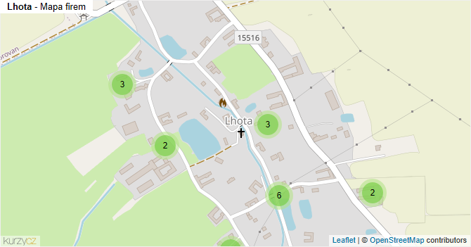 Lhota - mapa firem