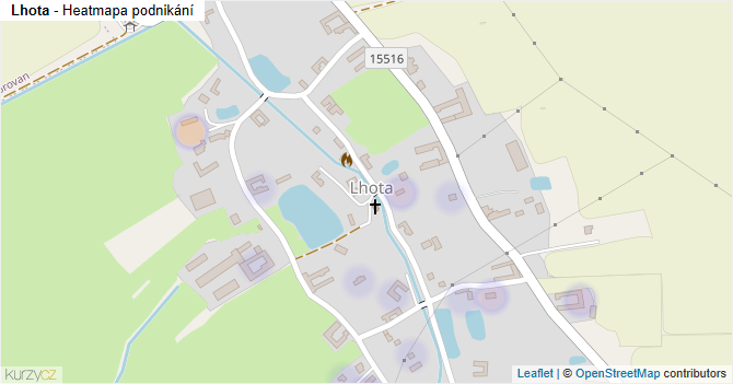 Lhota - mapa podnikání